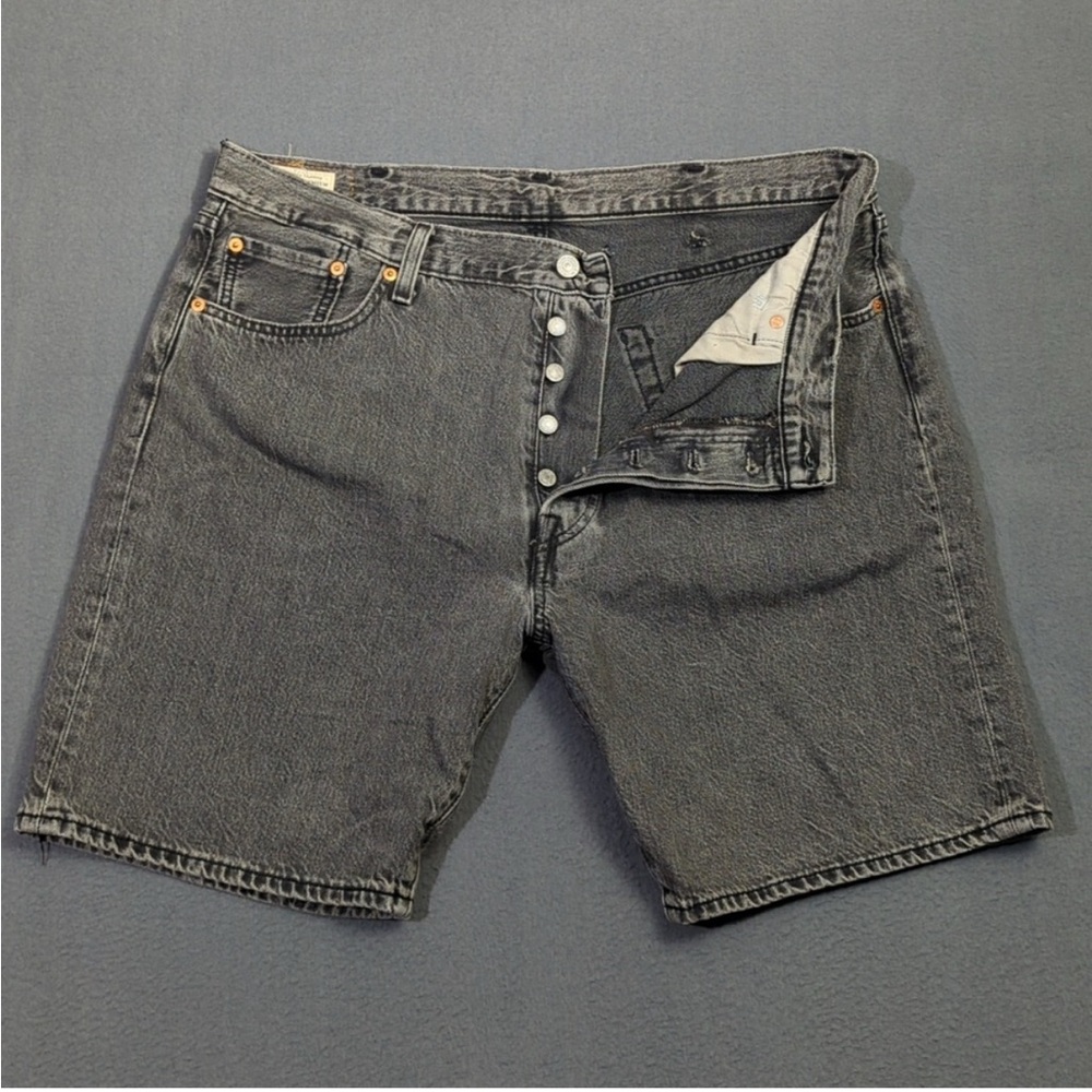 Levi's Premium Jean Shorts Men's 38 Black 501 Button Fly Jorts  9"